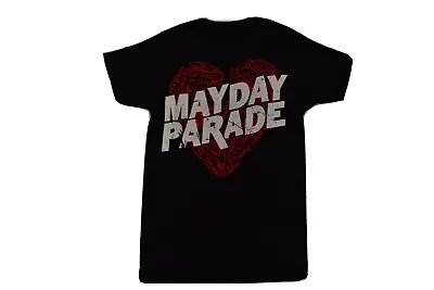 Mayday Parade Mens Heart In Words Image Black Shirt New XS • $9.99