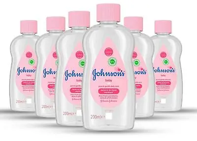 £12.99 • Buy Johnson's Baby Oil 200ml Hypoallergenic Moisture Bath Massage Pack Of 6 Bottles