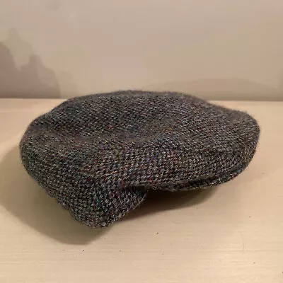 Vintage Grey Failsworth HARRIS TWEED Stornaway Flat Cap 100% Wool Size 7 - 56cm • £14.99