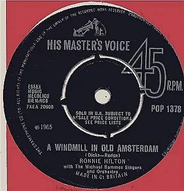 £7.99 • Buy Ronnie Hilton - A Windmill In Old Amsterdam / Dear Heart (7 )