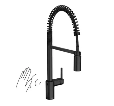 MOEN 5923EWBL Align Single Handle Pull Down Sprayer Faucet W/ MotionSense Wave™ • $299