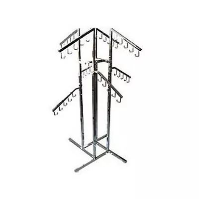£133.50 • Buy New 4 Way 2 Tier Handbag Sloping Arm Display Stand Clothes Rail