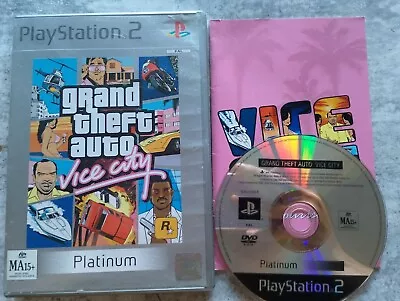 PLATINUM Grand Theft Auto Vice City  PlayStation 2 PS2 W Manual NO MAP Free Post • $13