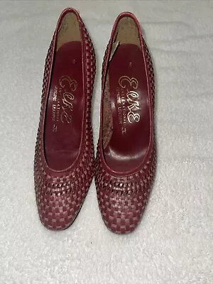 Beautiful Leather Ladies Shoes Size 8 Red • $20