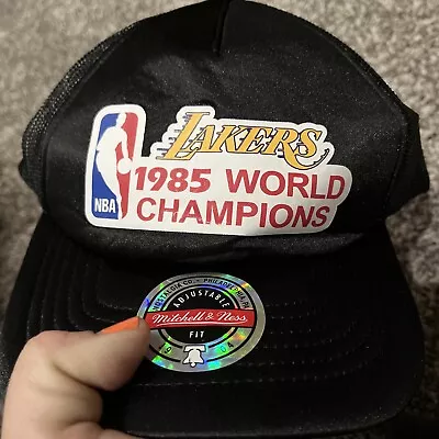 Mitchell & Ness Los Angeles Lakers 1985 Champions Trucker Cap Hat Snapback Mesh • $18