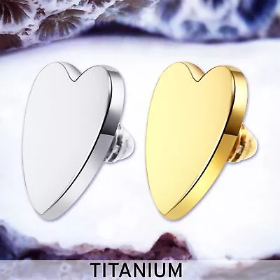 £8.34 • Buy HEART TITANIUM Dermal Anchor Gold Top Piercing Micro Dermal Tops Head Surface UK