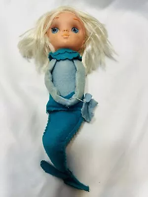 Vintage Kamar Doll Mini The Mermaid Blue Knee Hugger Pre Blythe White Hair • $124.97