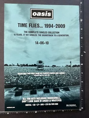 OASIS - TIME FLIES 1994 -2009 8X11  Original Magazine Advert M81 • £5.49