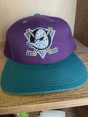 Vintage Anaheim Mighty Ducks Twins Enterprise SnapBack Hat Wool • $19.56
