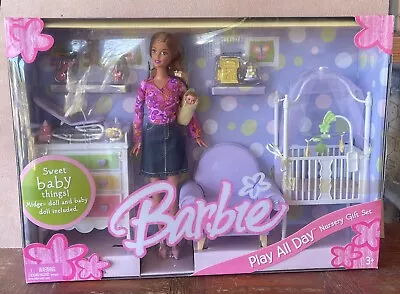 NEW Barbie Play All Day Nursery Giftset Midge And Baby 2005 • $324.99