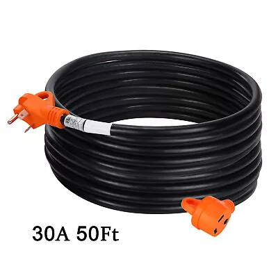 30Amp RV Power Extension Cord STW 10AWG 3 Easy Plug Handle 25FT/50FT Heavy Duty • $88.59