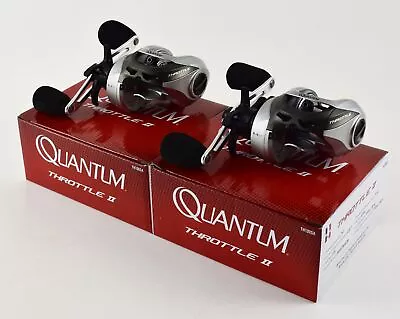 (lot Of 2) Quantum Throttle Ii Th100sa 6.6:1 7+1 Bb Right Hand Baitcast Reel • $11.50