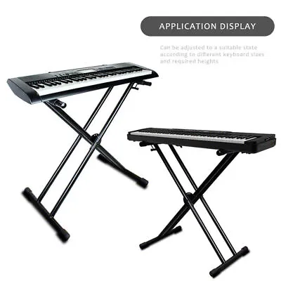 Adjustable Keyboard Stand Heights Folding Double Braced X Style Music Piano • $29.99