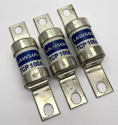 £9.99 • Buy 3 X Lawson TCP100A 100Amp Industrial HRC Fuse Link 415vAC 80kA BS88 94mm