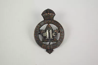 Vintage Canadian Cap Badge - 11th BC Canadian Garrison Regiment • $99