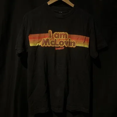 2007  I Am Mclovin Superbad T-shirt Men's Black Movie Promo Sz M Mens Used S/S • $3