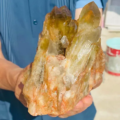 1.54LB  Natural Citrine Cluster Mineral Specimen Quartz Crystal Healing . • $11.50