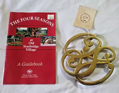 Old Sturbridge Village Lot GUIDEBOOK W/ VIRGINIA METALCRAFTERS Brass Trivet 5-24 • $24.99