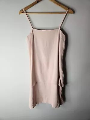 Kookai Shift Dress Womens Size 36 Pink Strappy Layered Lined • $8.99