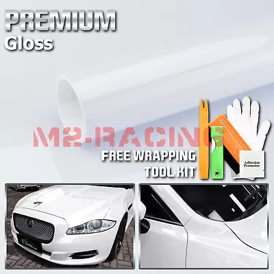 Gloss White Glossy Vinyl Car Wrap Sticker Decal Sheet Film DIY Bubble Free • $268.88