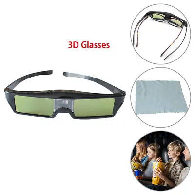 Active Shutter 3D Glasses Rechargeable With USB For DLP-Link Projector Kit • £15.18