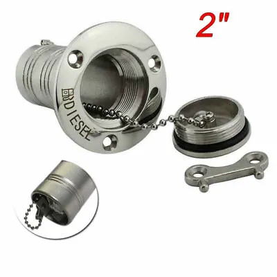 2  Marine Stainless Steel Boat Deck Fill/ Filler Port Gas Diesel Tank Key Cap • $31.60