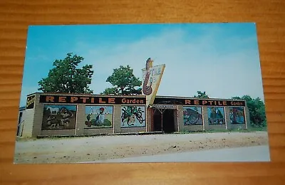 $9.99 • Buy Vintage Chrome Postcard Of Boston Mountain Reptile Garden Near Winslow, Arkansas