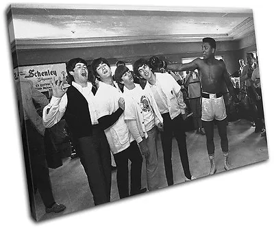 Muhammad Ali Boxing Beatles Sports SINGLE CANVAS WALL ART Picture Print • £34.99