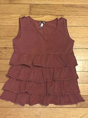 Matilda Jane You & Me Sleeveless Tiered Ruffles Top/Shirt Size 6 • $14.89