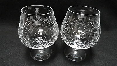 Set Of 2 Mikasa Crystal Claridge Brandy Snifter Glasses Ts111 Cut - 5 1/2  • $60