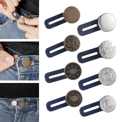 £1.78 • Buy 5pcs Jeans Pants Expanders Waist Extender Metal Retractable Button DIY