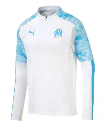 Puma Olympique Marseille OM 1/4 Zip Training Top Men's XL White $75 • $29.99
