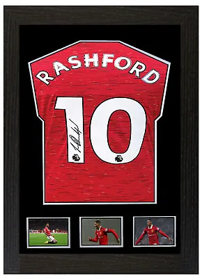 £20 • Buy Marcus Rashford Football Shirt - A3 SIGNED FRAMED COLLECTORS DISPLAY PICTURE