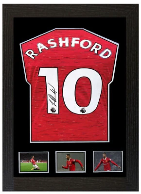 £20 • Buy Marcus Rashford Football Shirt - A3 SIGNED FRAMED COLLECTORS DISPLAY PICTURE