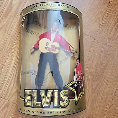 Elvis Presley Doll Jailhouse Rock 45 RPM 1993 Hasbro 11 Inches • $42.72