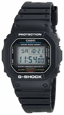 Casio G-Shock Illuminator Black Day-Date Indicator Digital Watch 47mm DW5600E-1V • $59.99