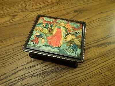 Russian Lacquer Box HOLUY Russian Beauty. Papier Mache. • £75.28