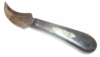 Old Unmarked Fishing Knife Rare Unusual Blade Vintage Marbles Type Uncleaned • $169.95