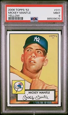 2006 Topps '52 #311 Mickey Mantle Yellow PSA 9 • $30