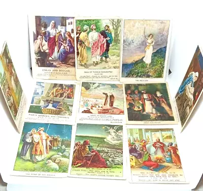 Vintage Bible Picture Lesson Cards Lot Of Eleven (11) • $20