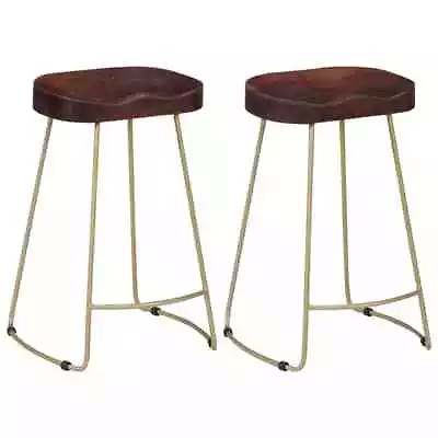 Gavin Bar Stools 2 Pcs 45x40x62  Solid  Wood Z9P5 • £198.18