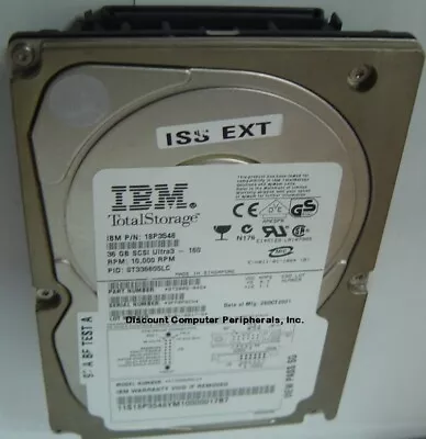 IBM 36GB SCSI 80 PIN 3.5  U160 10K RPM 18P3548 ST336605LC Hard Drive Tests Good • $22.95