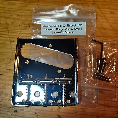 £10.99 • Buy New B-stock Top Or Through Body Tele Telecaster Bridge Chrome RH Style #2