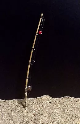 Handmade Miniature Fishing Pole Bamboo Rod 6  Long Nautical 1:12 Dollhouse • $12.30