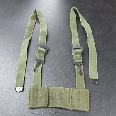 US GI M-56 Used Butt Pack Adapter Assembly 1962 Vietnam Dated Original  (62U) • $6.50