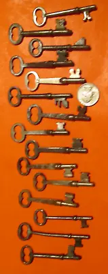 Lot Of 15 Old  Antique Vintage Skeleton Keys Door More Keys Listed Tryrf33 • $37