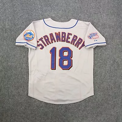 Darryl Strawberry 1986 New York Mets Men's World Series Grey Road Jersey • $129.99