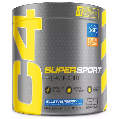 Cellucor C4 Super Sport Pre-Workout Powder Blue Raspberry Energy 30 Servings • $24.92