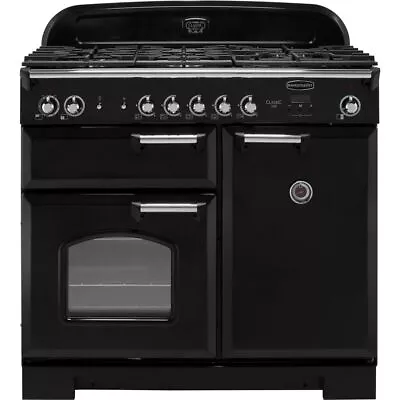 Rangemaster CLA100DFFBL/C Classic 99cm Dual Fuel Range Cooker 5 Burners Black / • £2470