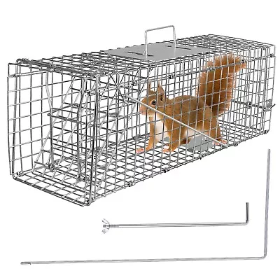 Humane Live 1 Door 23'' Animal Trap Rodent Cage For Rabbits Cat Raccoon Squirrel • $31.87